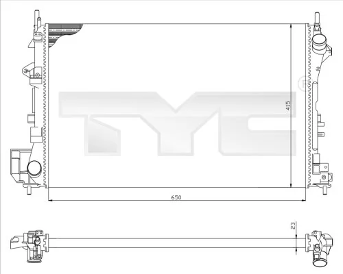 Radiator, engine cooling