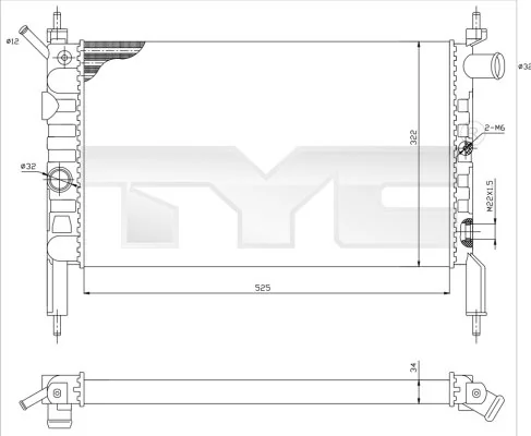 Radiator, engine cooling