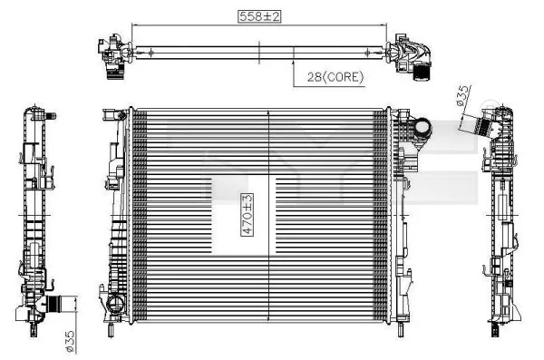 Radiator, engine cooling