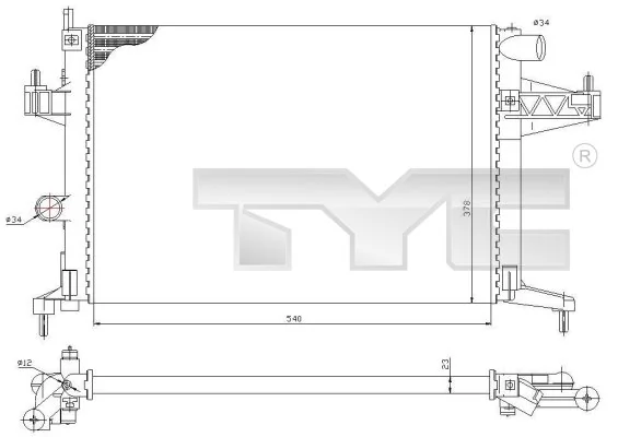 Radiator, engine cooling