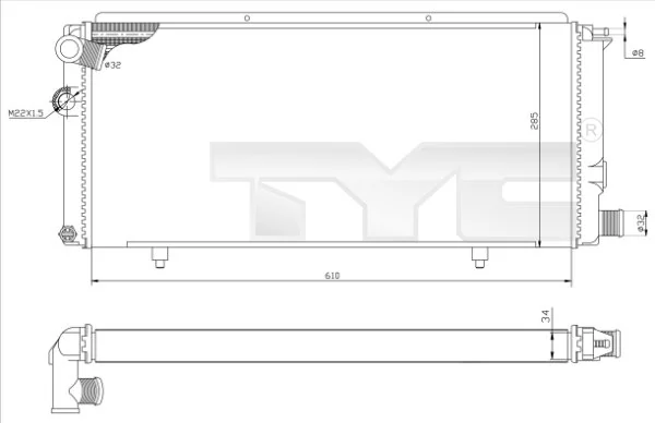 Radiator, engine cooling