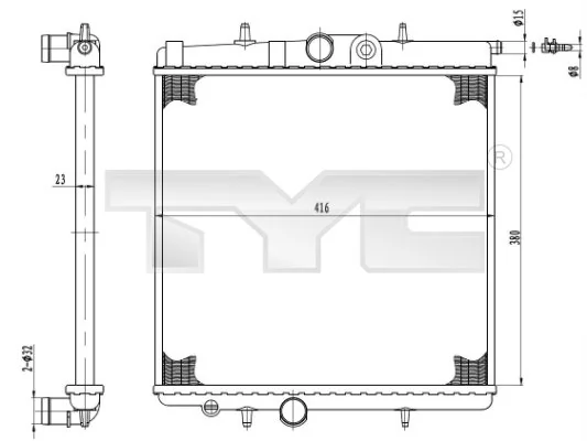 Radiator, engine cooling