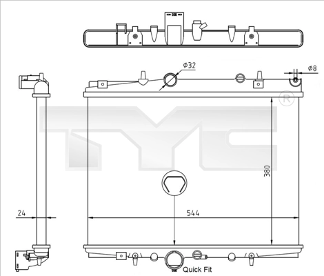 Radiator, engine cooling