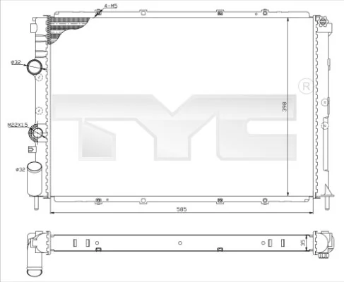 Radiator, engine cooling