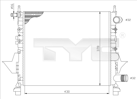 Radiator, engine cooling