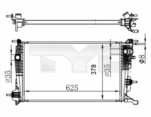 Radiator, engine cooling