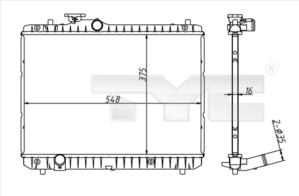 Radiator, engine cooling