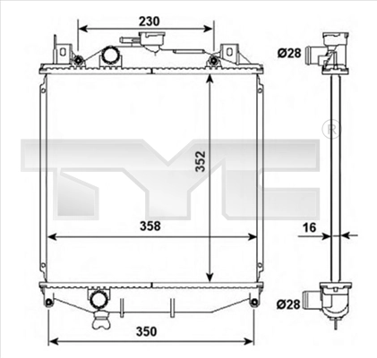 Radiator, engine cooling