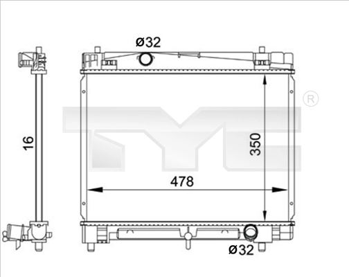 Radiator, engine cooling