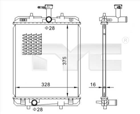 Radiator, engine cooling