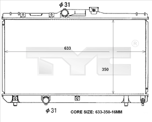Radiator, engine cooling