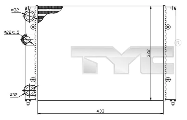 Radiator, engine cooling
