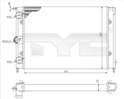 Radiator, engine cooling