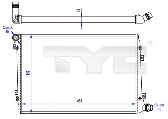 Radiator, engine cooling