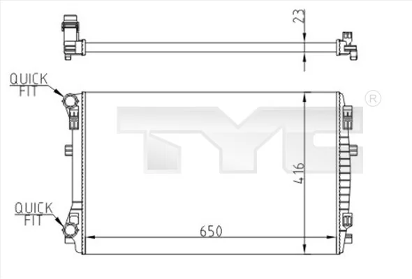 Radiator, engine cooling