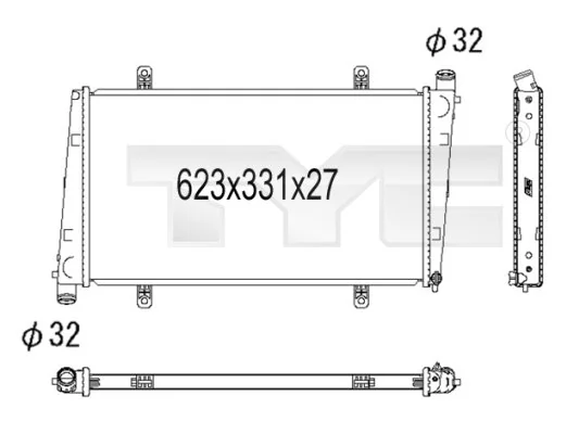 Radiator, engine cooling