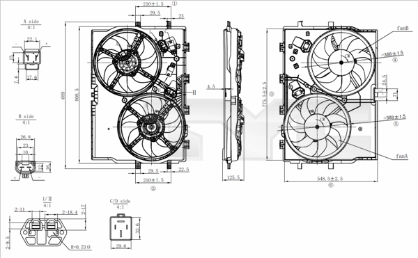 Fan, engine cooling