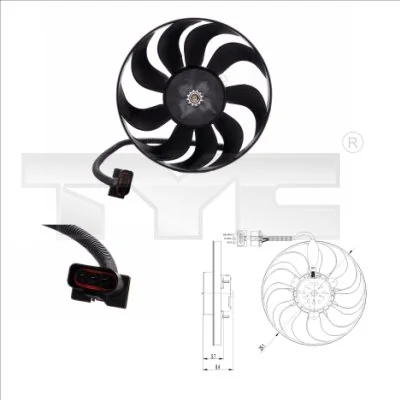 Fan, engine cooling