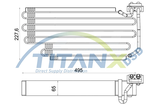 Evaporator, air conditioning