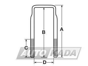 U-bolt M24 127x336 mm k-ts