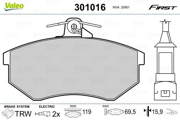 Brake Pad Set, disc brake