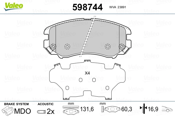 Brake Pad Set, disc brake