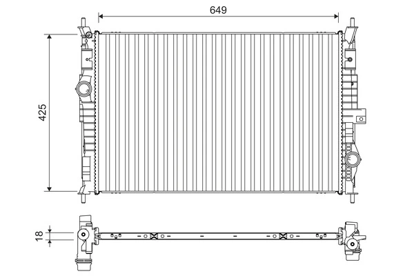 Radiator, engine cooling