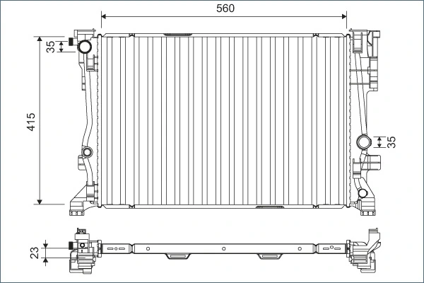 Radiator, engine cooling
