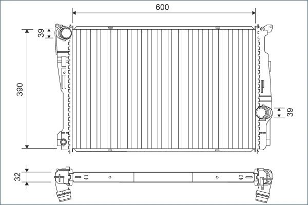 Radiator, engine cooling