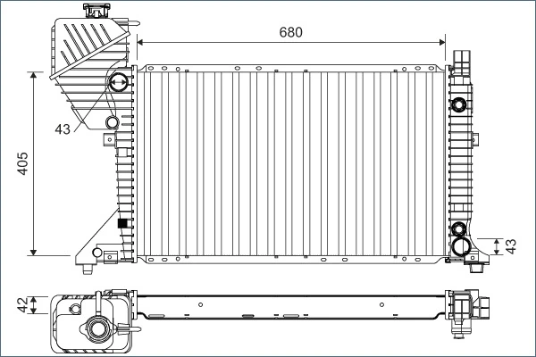 Radiator, engine cooling
