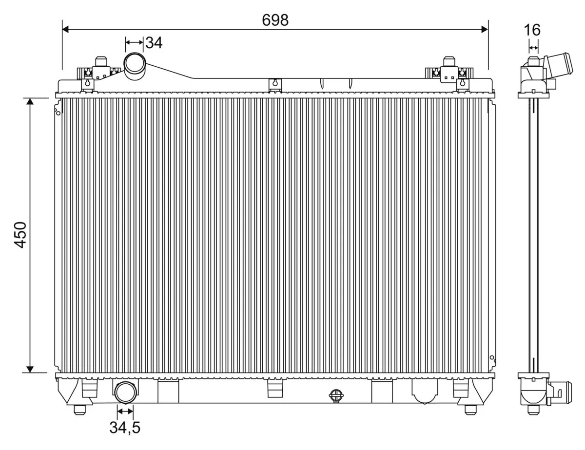 Radiator, engine cooling