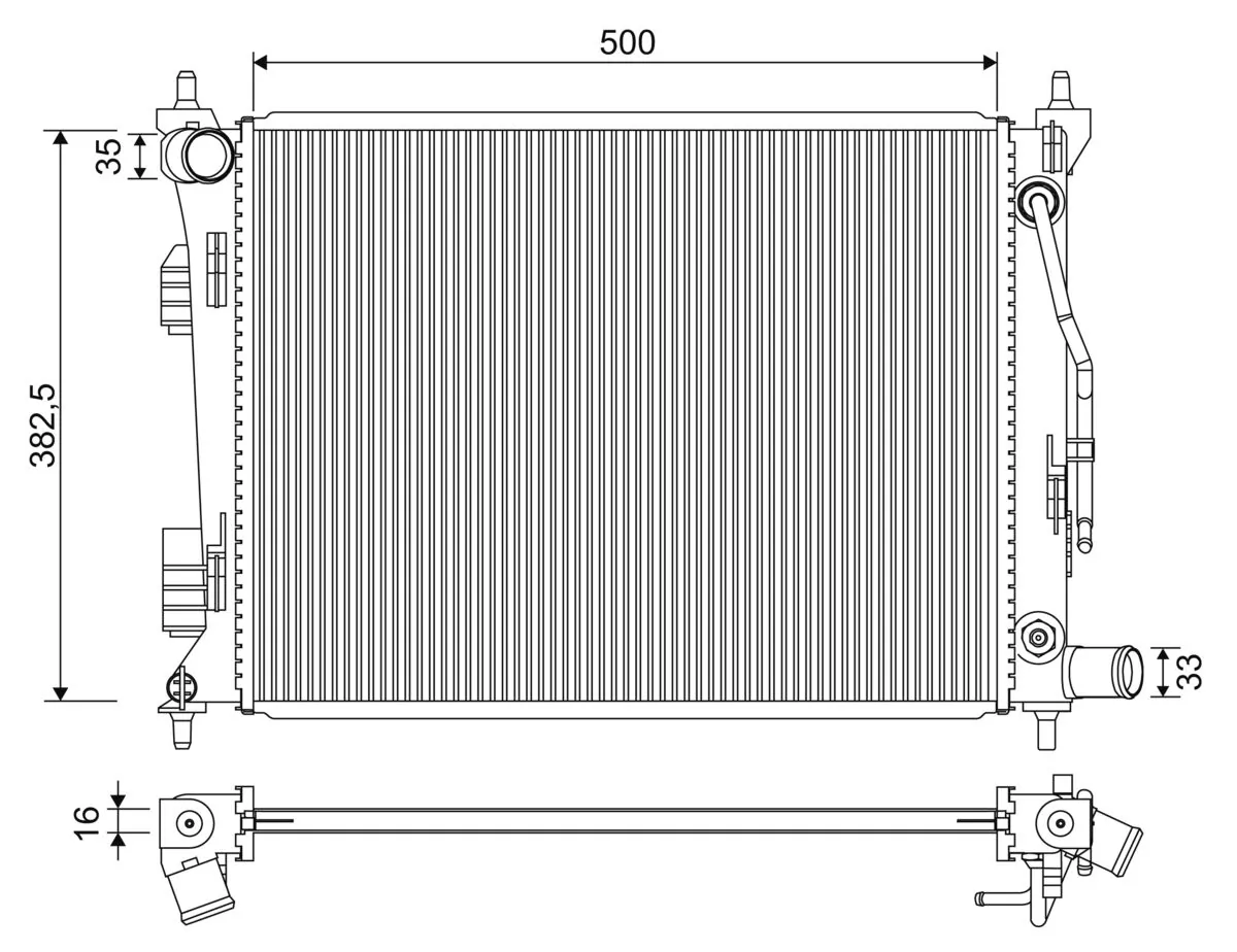 Radiator, engine cooling