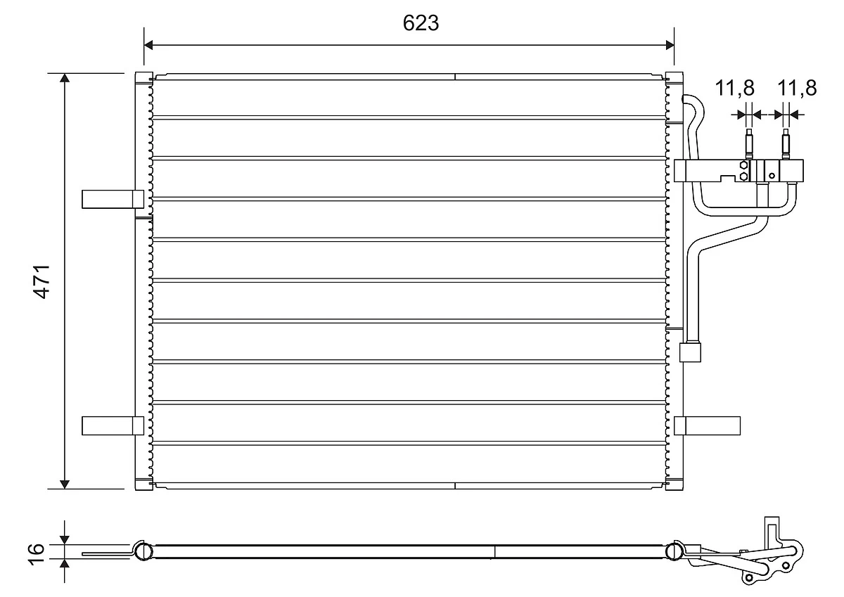 Condenser, air conditioning