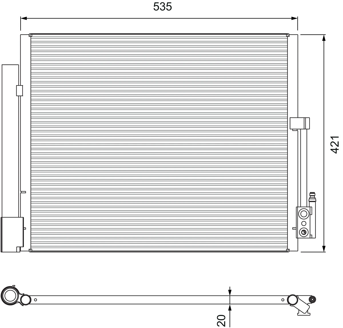 Condenser, air conditioning