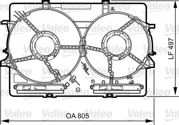 Support, radiator fan