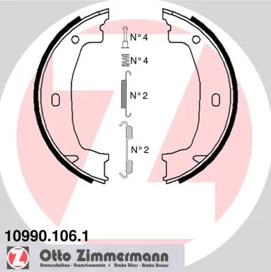 Brake Shoe Set, parking brake
