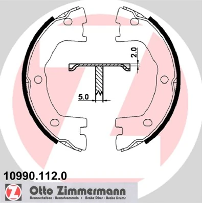 Brake Shoe Set, parking brake