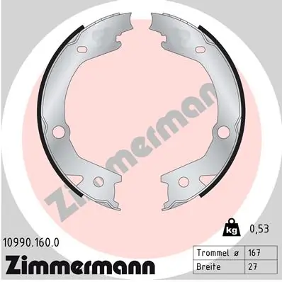 Brake Shoe Set, parking brake