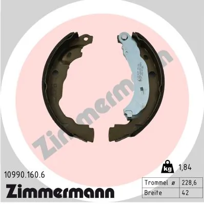 Brake Shoe Set, parking brake