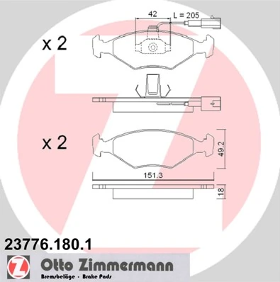 Brake Pad Set, disc brake