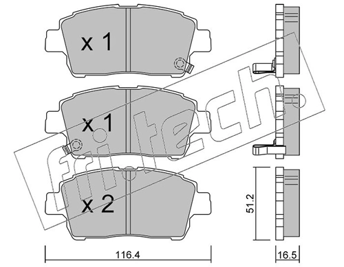 Brake Pad Set, disc brake