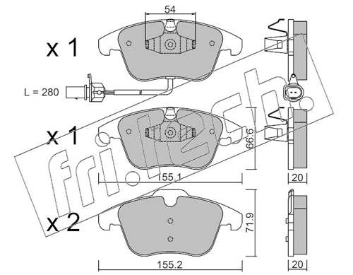 Brake Pad Set, disc brake